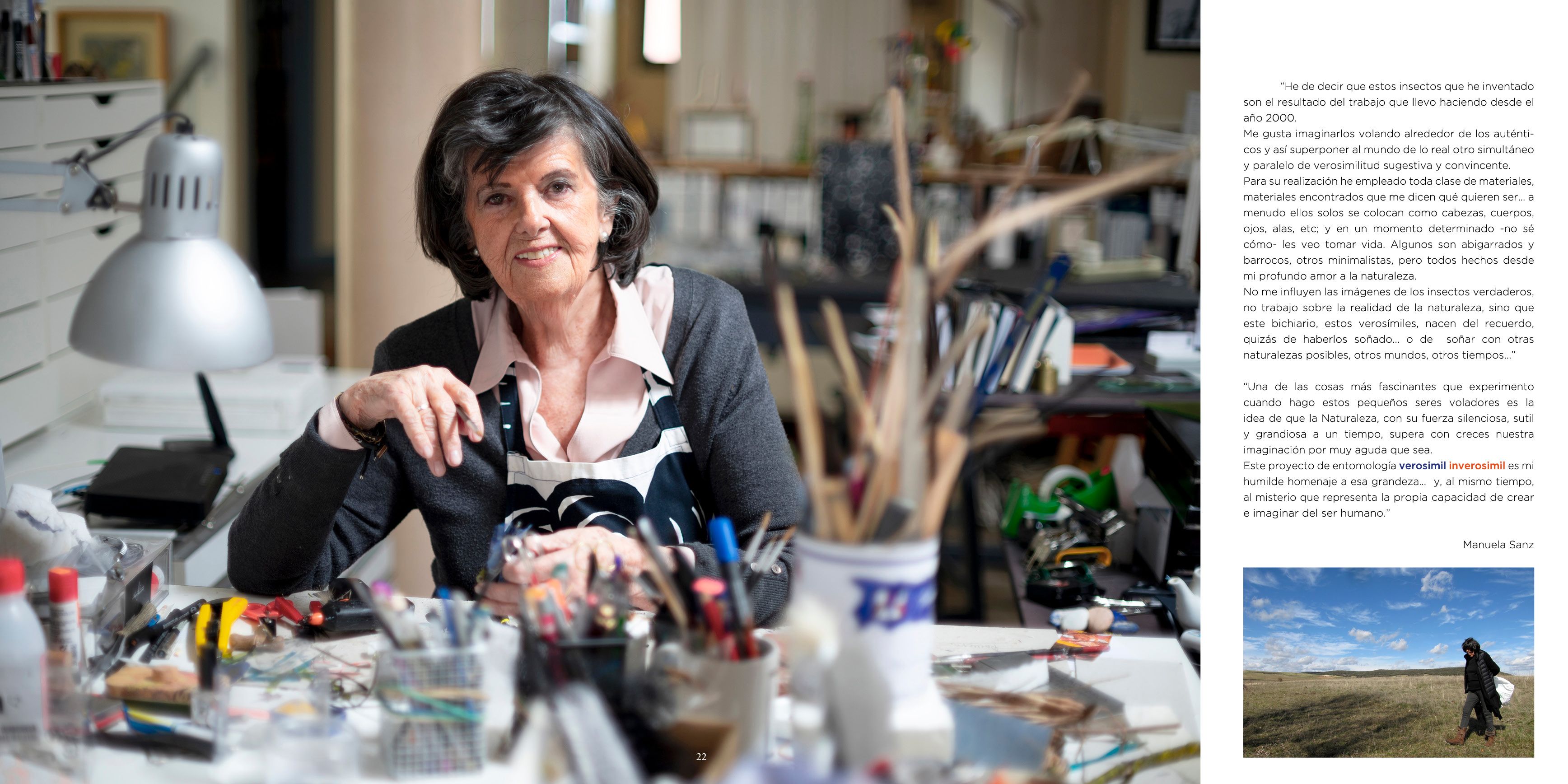 Manuela Sanz, creadora de la exposición "Verosímiles Inverosímiles"